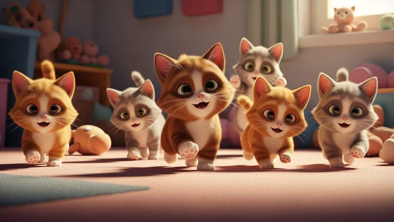 Пять маленьких котят играют в прятки 🐱🙈😸 | мультфильм для детей и весёлые приключения