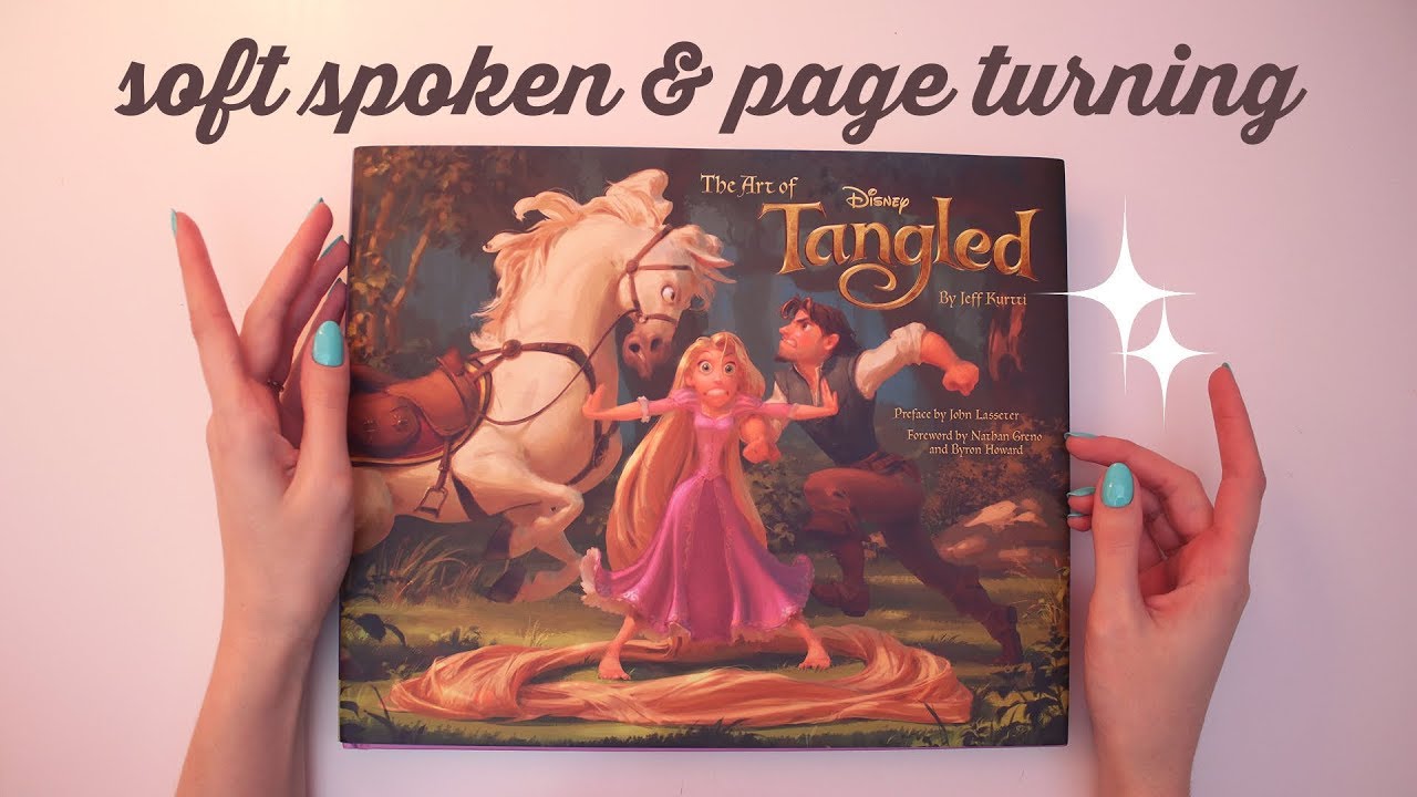 Browsing the Art of Tangled (ASMR soft spoken + page turning)