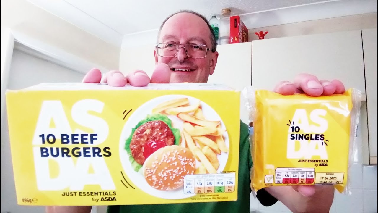 Asda Just Essentials Beef Burgers & Cheesy Singles ~ Food Review