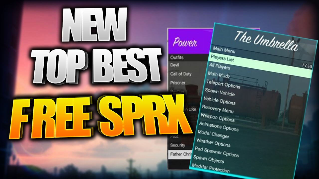 👑 [GTA V/1.27] NEW TOP 5 FREE MOD MENU SPRX + DOWNLOAD (GTA ONLINE)👑