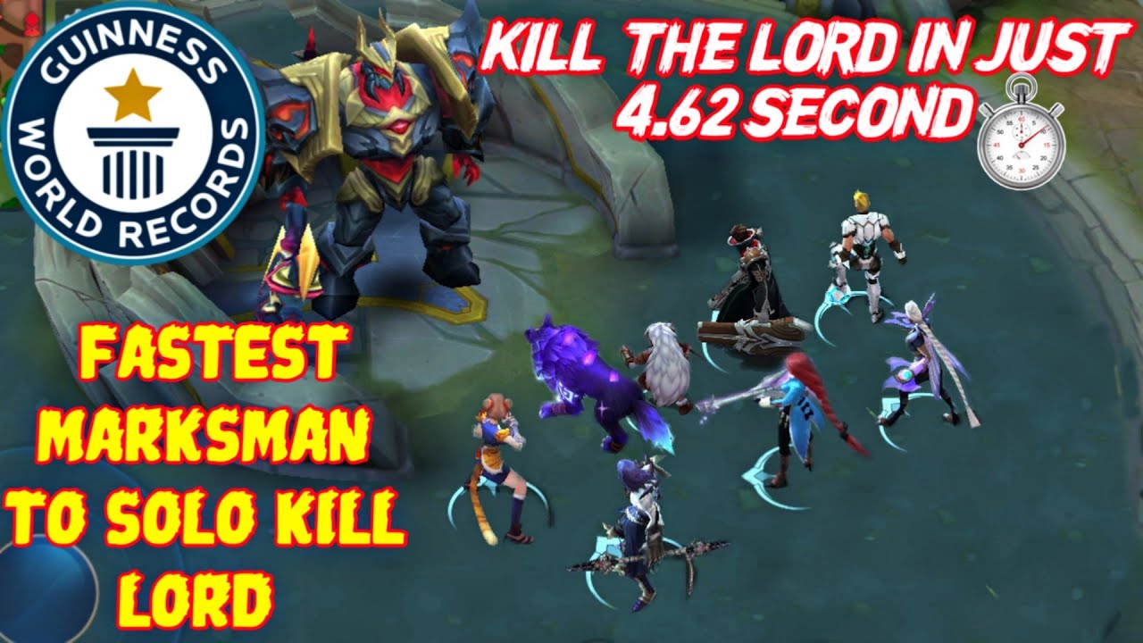 FASTEST MARKSMAN TO SOLO KILL LORD • MOBILE LEGENDS MARKSMAN VS LORD PART 2