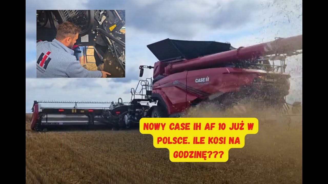 Największy kombajn Case IH AF 10 już w Polsce. Jak sobie radzi na polu?