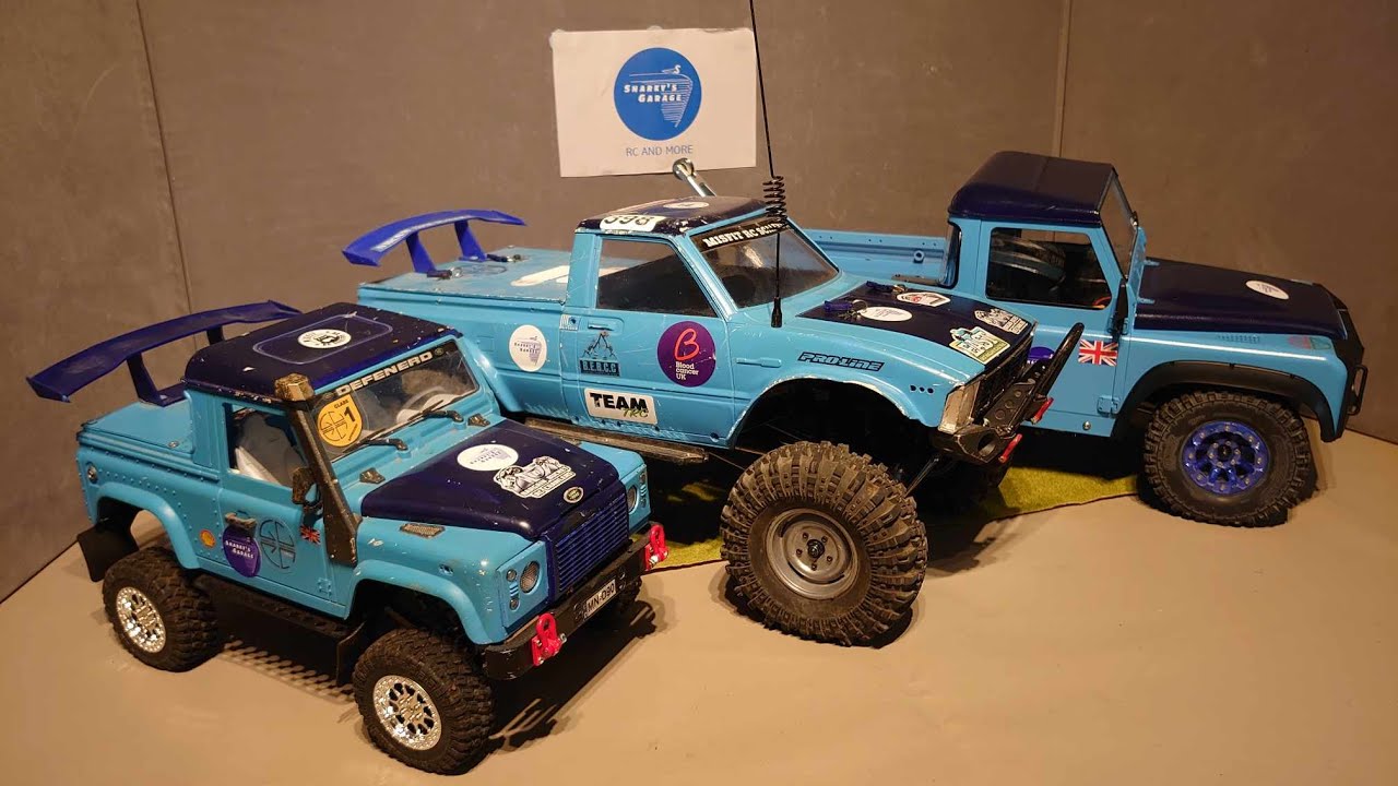 Big Blue Ep 1 -  Build Overview, 1st Run & Speed Run(UK1 Hard Body Landrover 1/10th Crawler Build)