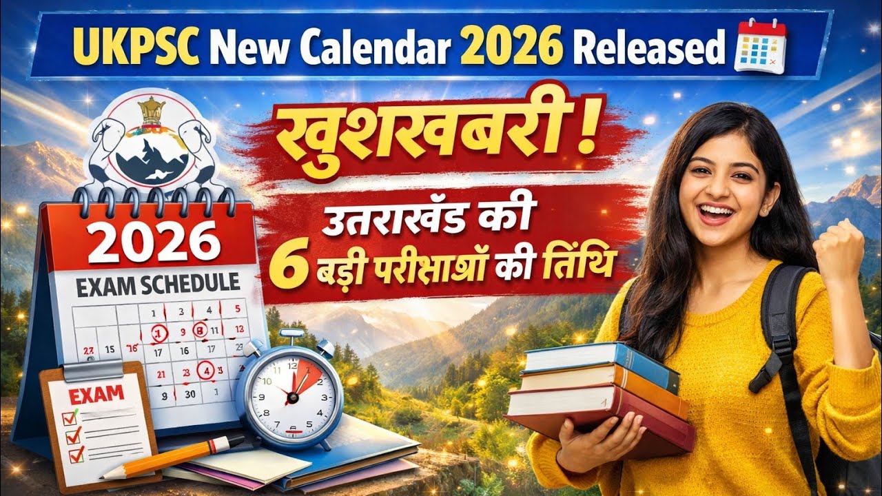 UKPSC New Updated Calendar 2026 Released 📅 | खुशखबरी! उत्तराखंड की 6 बड़ी परीक्षाओं की तिथि  #ukpsc 