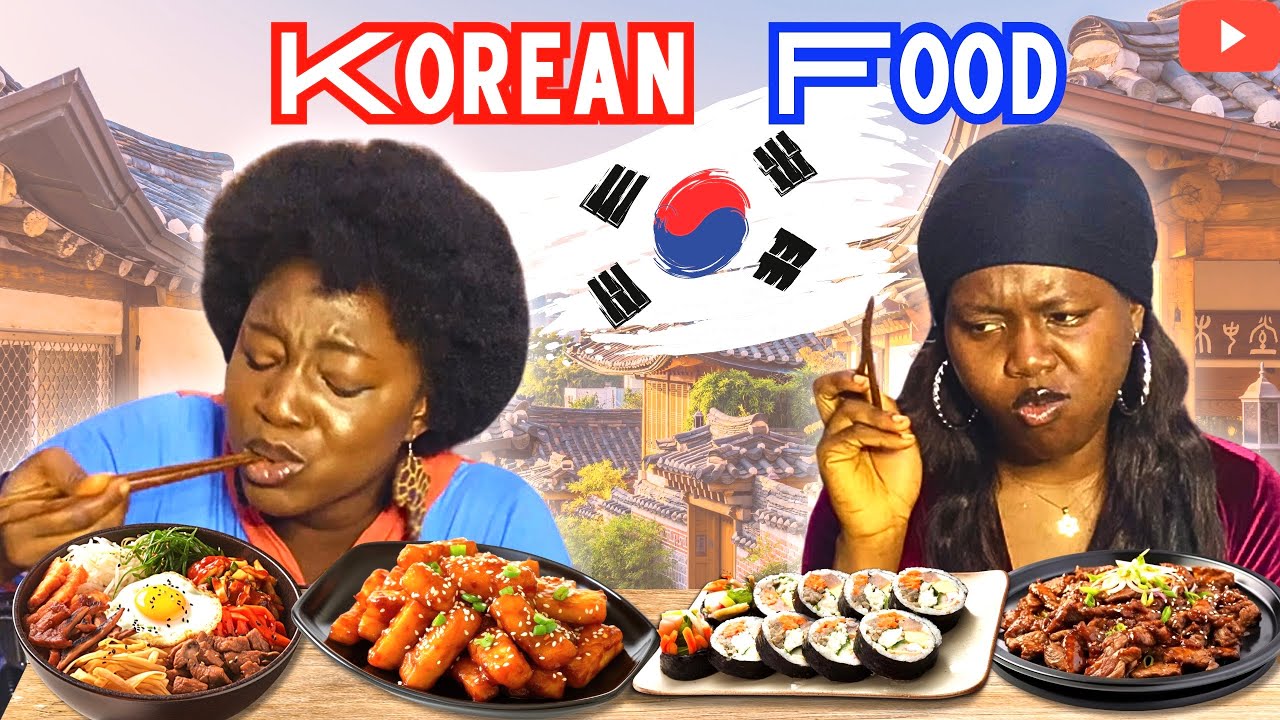 NIGERIANS TRY KOREAN FOOD FOR THE FIRST TIME ! *Not what we expected* | Phayte Effects