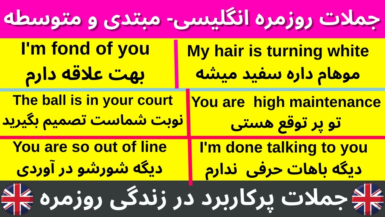 جملات رایج و کاربردی زبان انگلیسی | روزمره و آسان