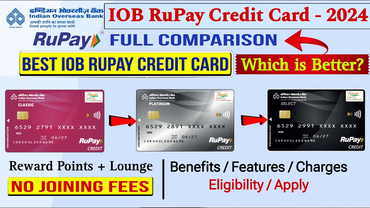 Indian Overseas Bank RuPay Credit Card | Best Rupay Credit Card | Indian Overseas Bank Credit Card
