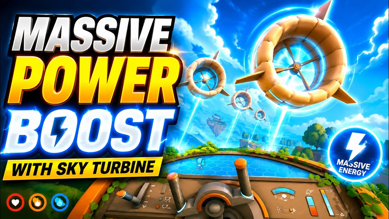 Solarpunk  Massive Power Boost with Sky Turbine