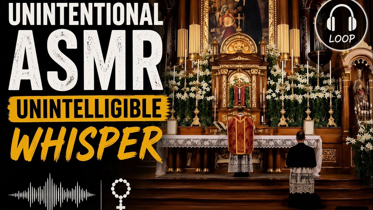 Unintentional ASMR | Loop | Unintelligible whisper | Latin Mass | Inaudible prayer | 1 hour