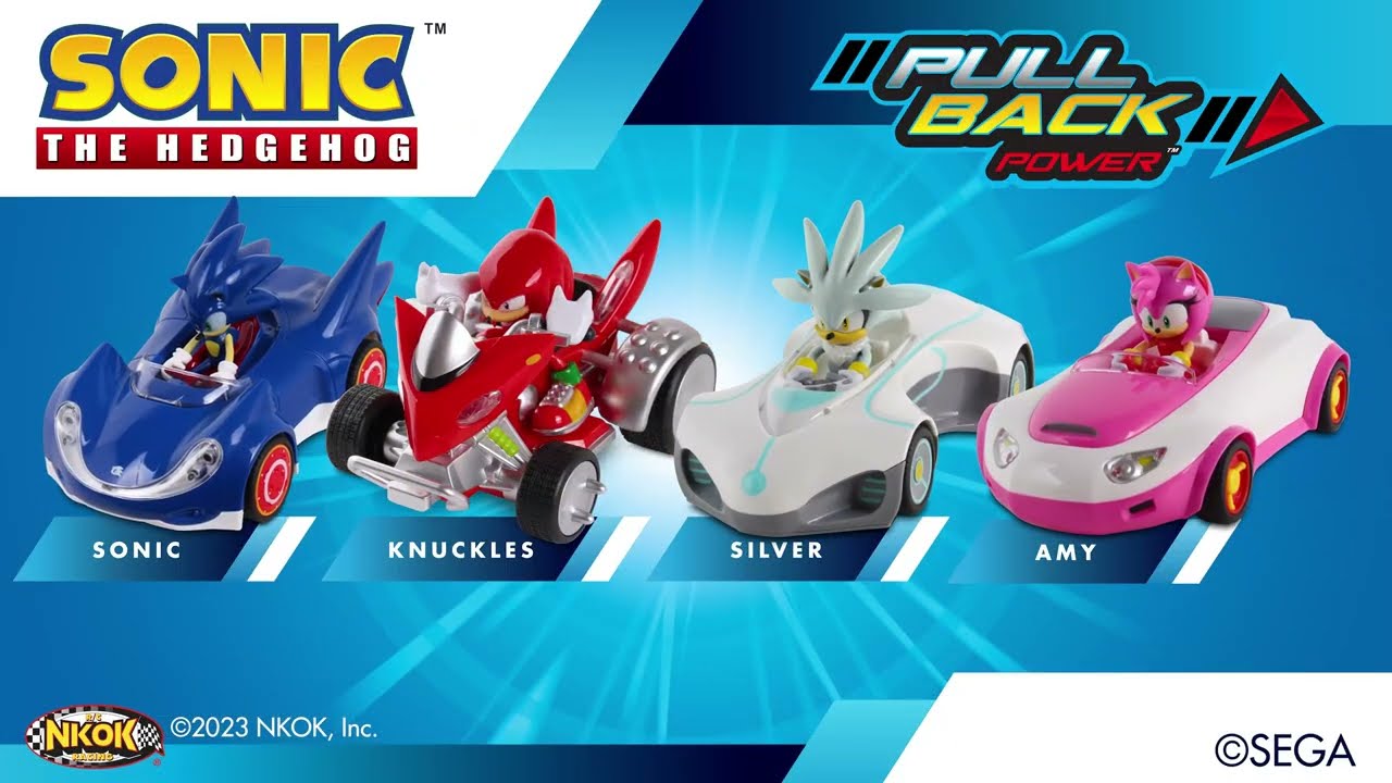 Sonic vs Knuckles vs Silver vs Amy Pullback Race!