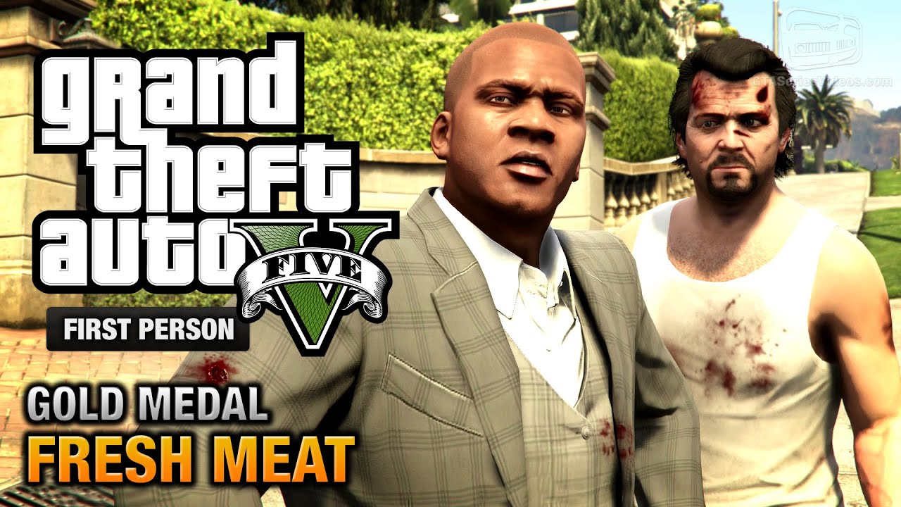 GTA 5 - Mission #59 - Fresh Meat [First Person Gold Medal Guide - PS4]