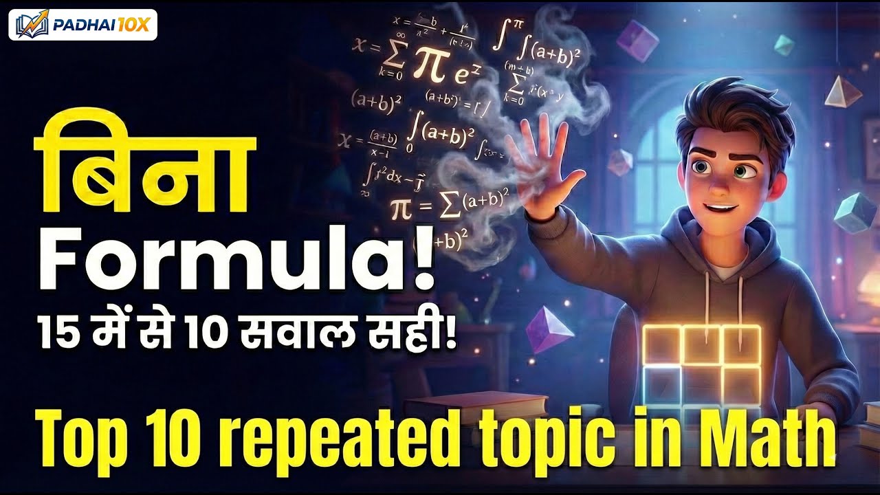 Maths Paper 1 बिना Formula ⚡ 15 में से 10 सवाल सही! | ये 10 Topics समझ लो, गणित का डर खत्म ✅