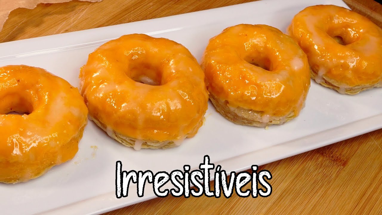 Glórias — Argolas Folhadas com Doce de Ovos e Calda Brilhante