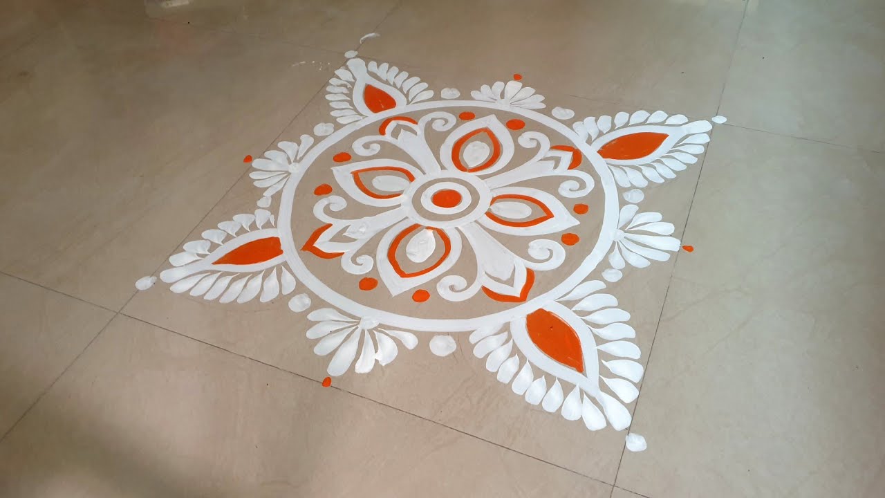 diwali alpona design / how to drow alpona design / আলপনা আঁকা