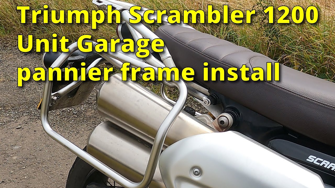 Unit Garage pannier frame install on Triumph Scrambler 1200
