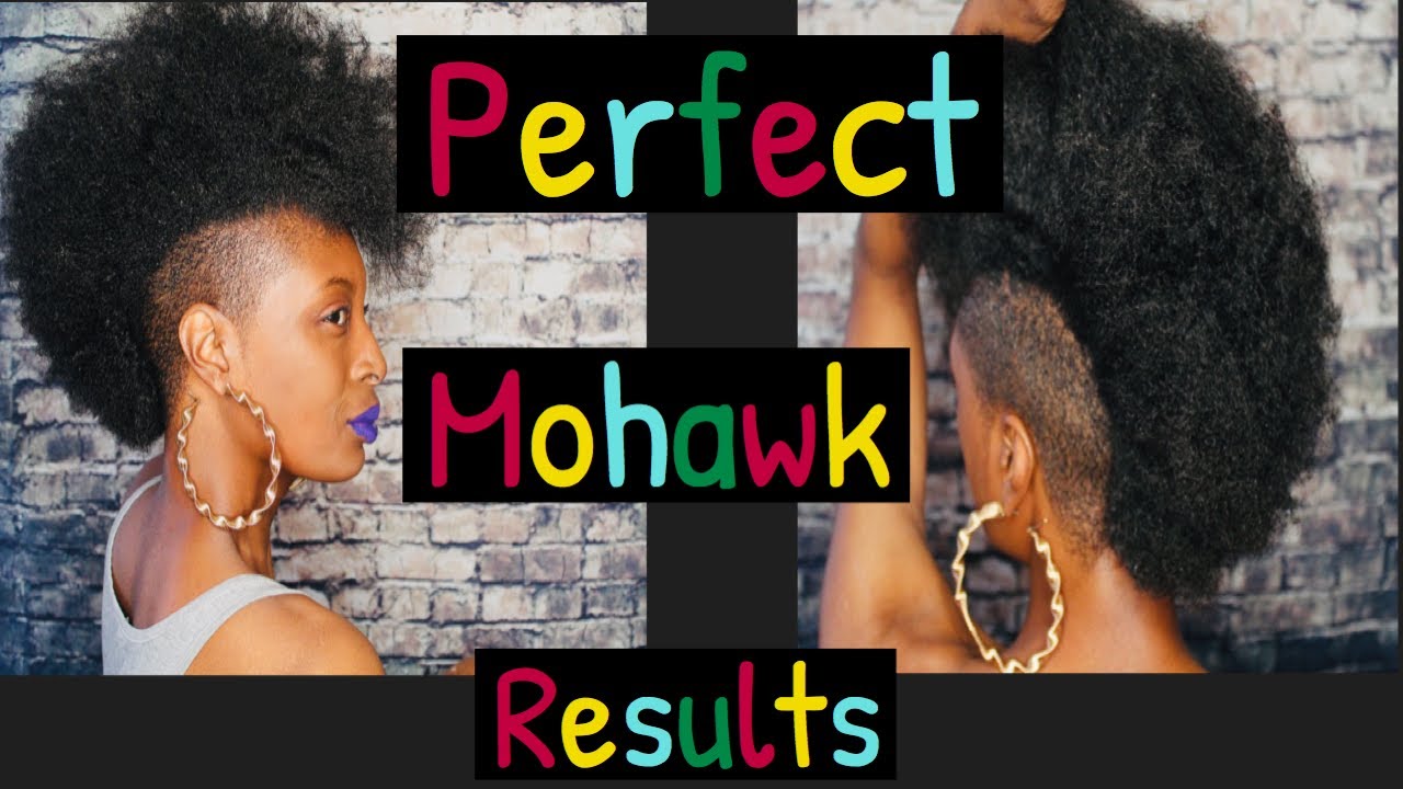 How To Style Short Natural Hair| Mohawk Style| Shaved Sides