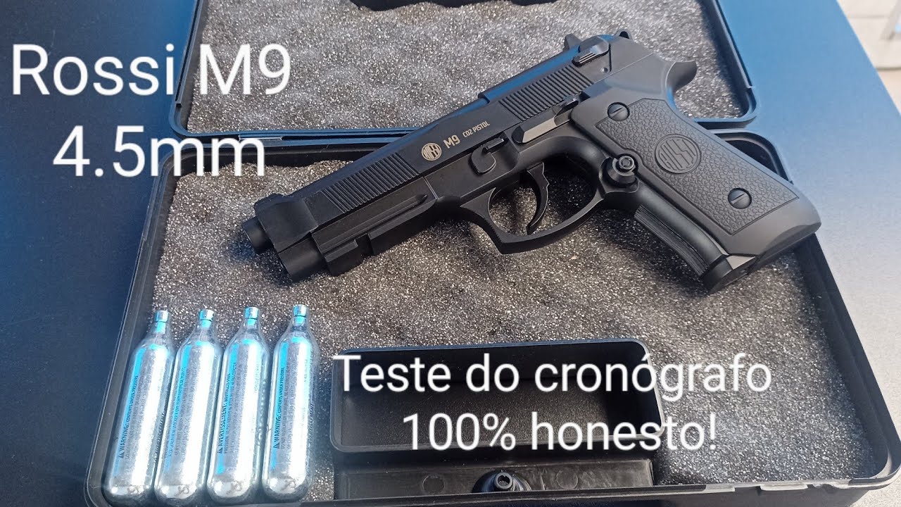 Rossi M9 4.5mm Co2(Cronografagem + Teste de impacto e perfuração!)