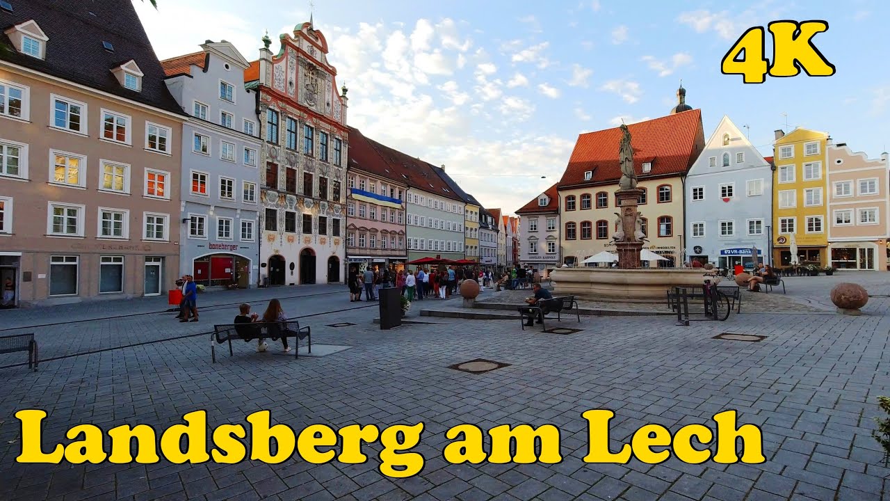 Landsberg am Lech, Germany Walking tour [4K].