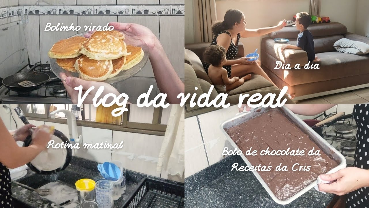 Rotina da vida real + fiz o bolo de chocolate do canal Receitas da Cris 