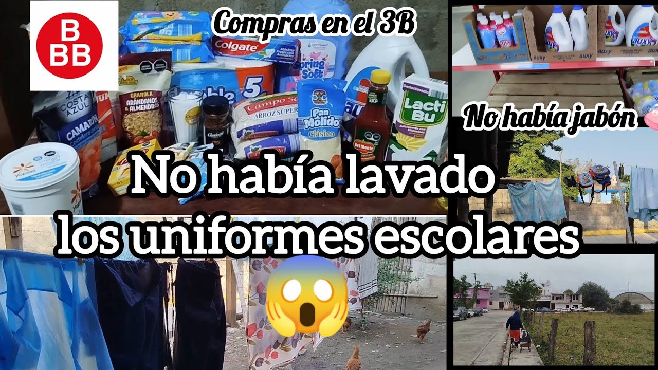 Compras en el 3B🛒 |🫧Lavando uniformes escolares 🫧