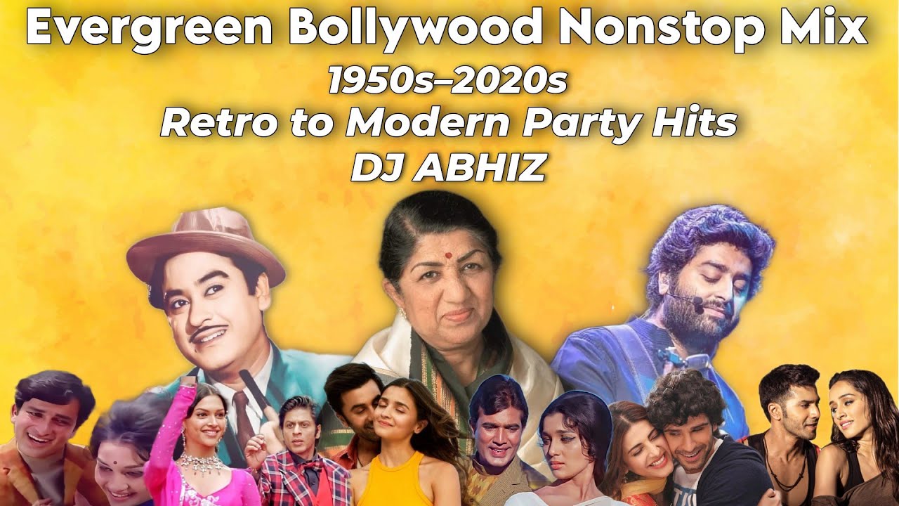 Evergreen Bollywood Nonstop Mix | 1950s-2020s | DJ Abhiz | Retro to Modern Party Hits