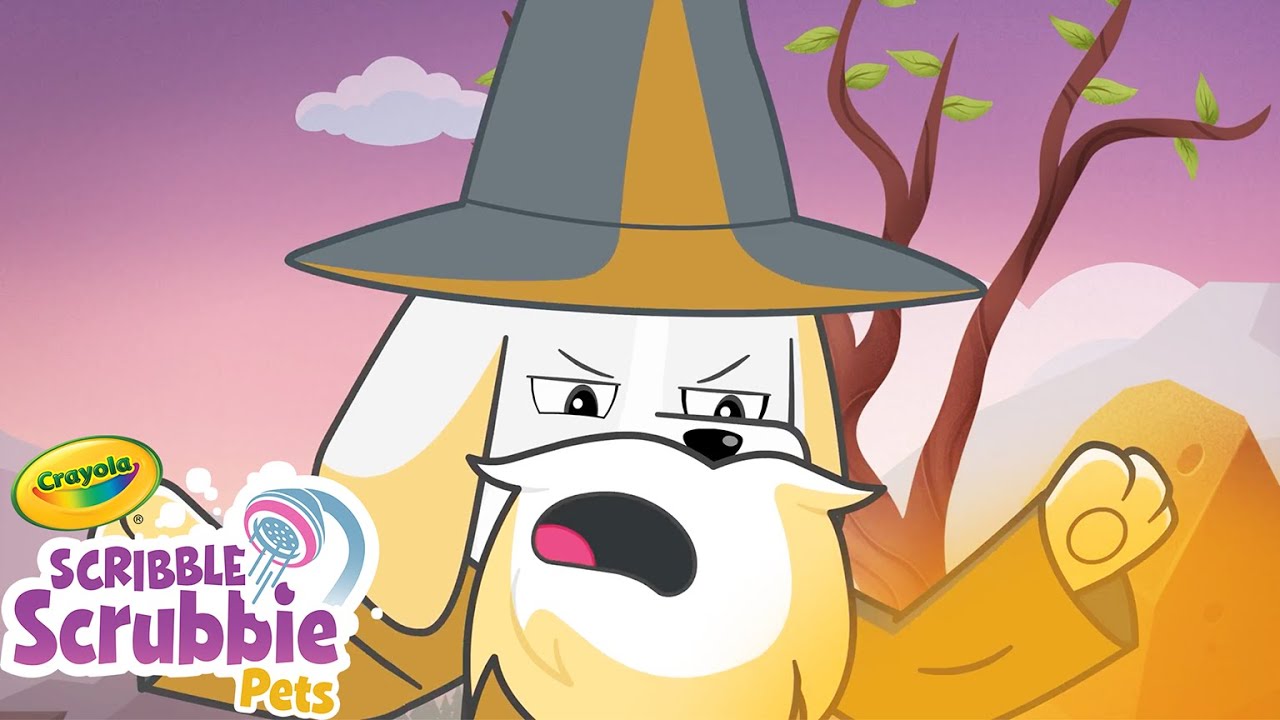 The Wizard Has Magic Powers! 🪄 Crayola Scribble Scrubbie | Funny Cartoons for Kids
