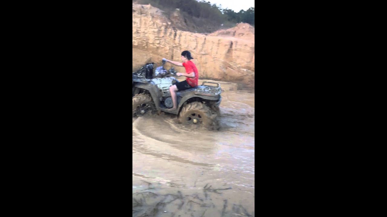 Four wheeler going deep