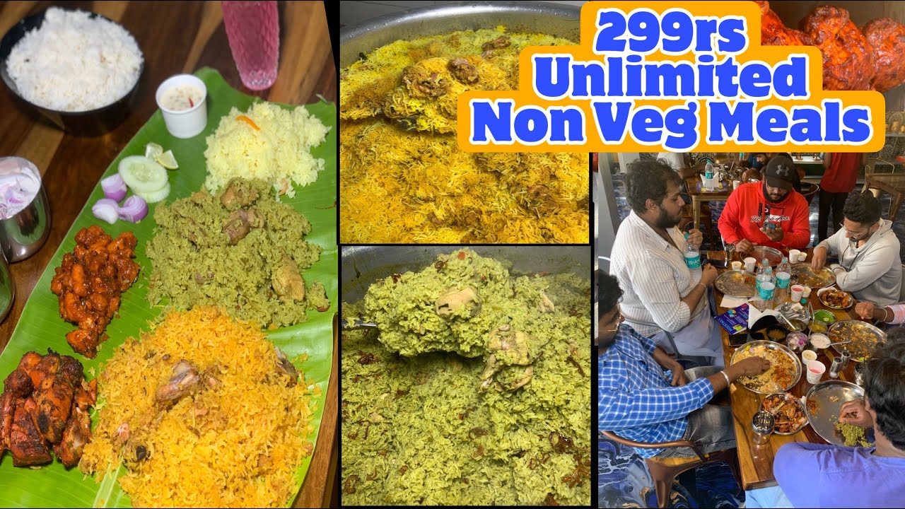 299ರು ನಾನ್ ವೆಜ್ Unlimited ಊಟಾ 🤩🔥 2 ವಿಧದ ಬಿರಿಯಾನಿ, ತಂದೂರಿ ಚಿಕನ್ ಬೆರೆ ಲೆವೆಲ್ 😍❤️
