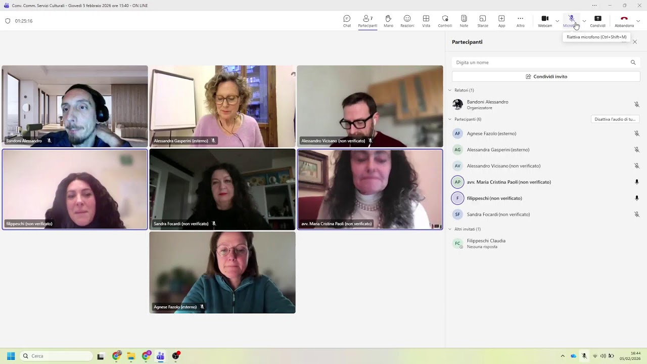 Commissione Servizi Culturali del 05/02/2026