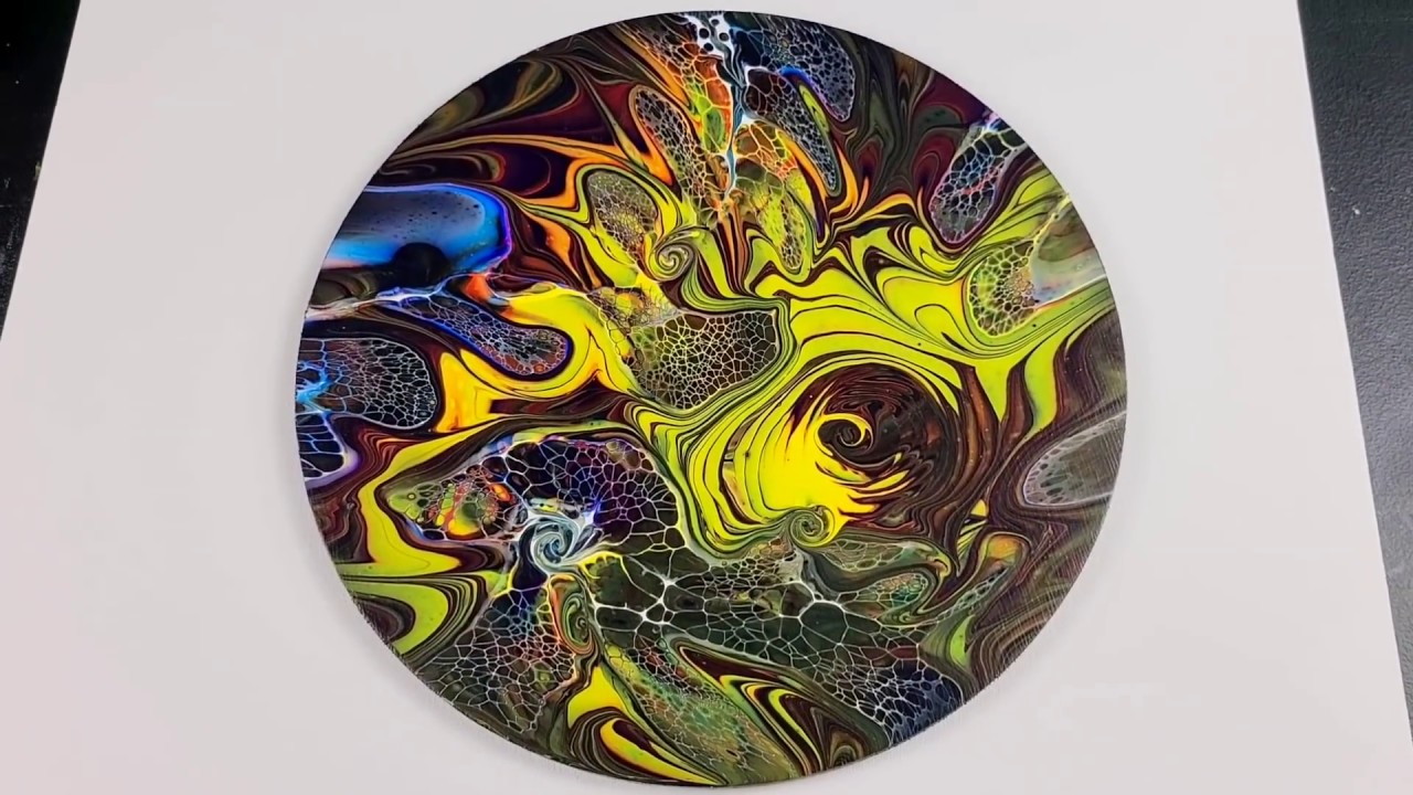 Amazing Effects! 3 Techniques in One! - Wrecked Ring Blooms / Acrylic Pouring / Fluid Art