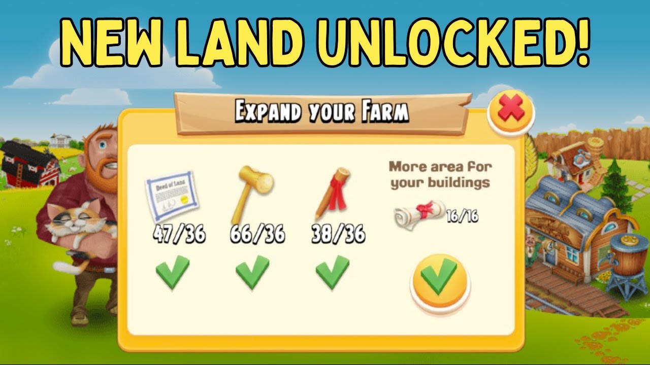 Land Unlocked Using Permits in Hay Day 🌍 | County Fair & Full Gameplay