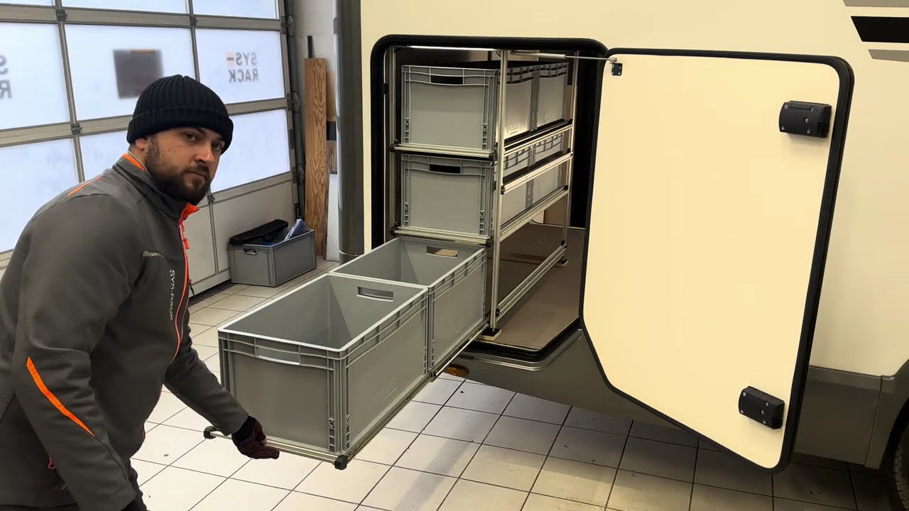 Regalsystem seitlicher Auszug Heckgarage