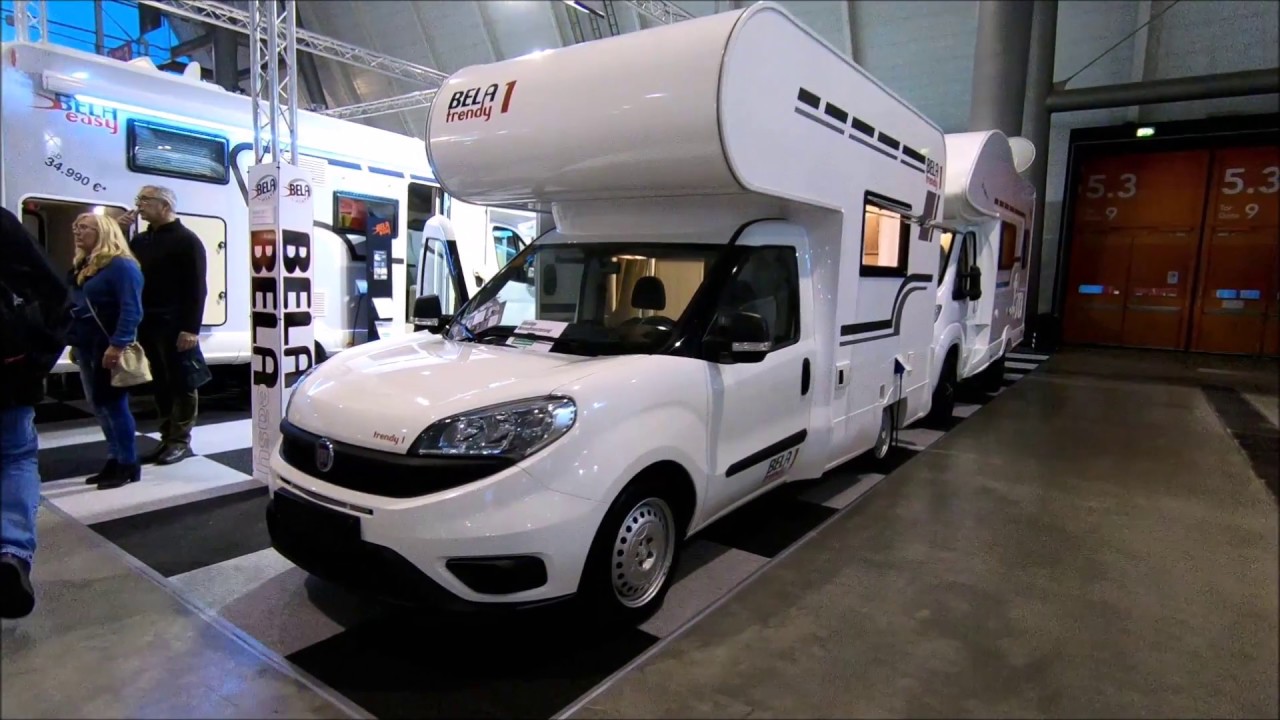 Bela Trendy 1 S Alkoven compact RV Camper Van Camping car Fiat Doblo walkaround and interior V0036