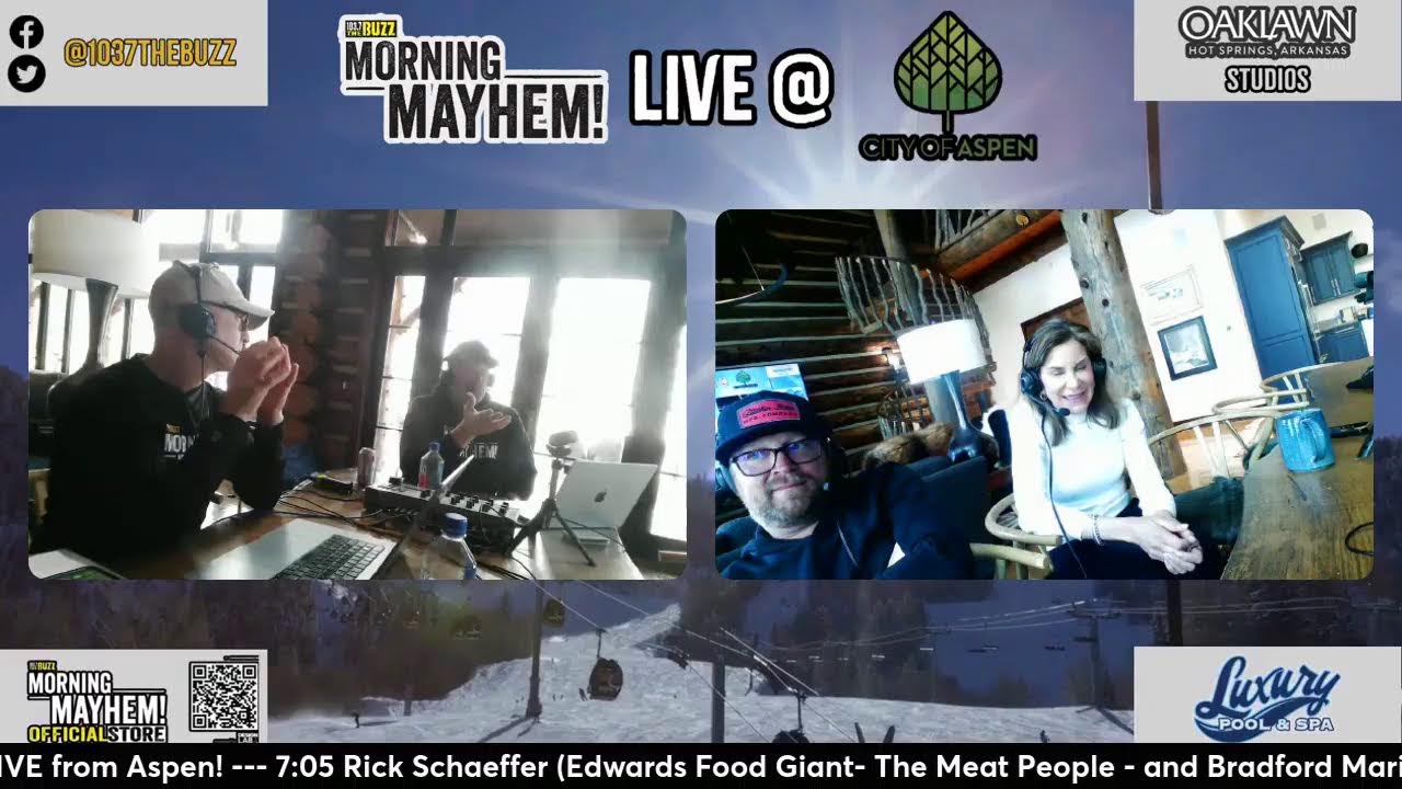 Morning Mayhem with David Bazzel, Roger Scott, and Justin Moore is LIVE from Aspen!