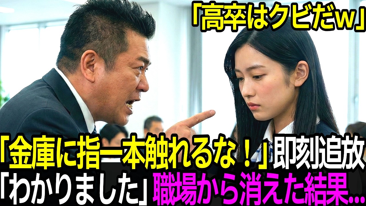 「高卒はクビ」女性の正体を知らない新頭取。「わかりました」と同時に職場から消えた衝撃の結果…