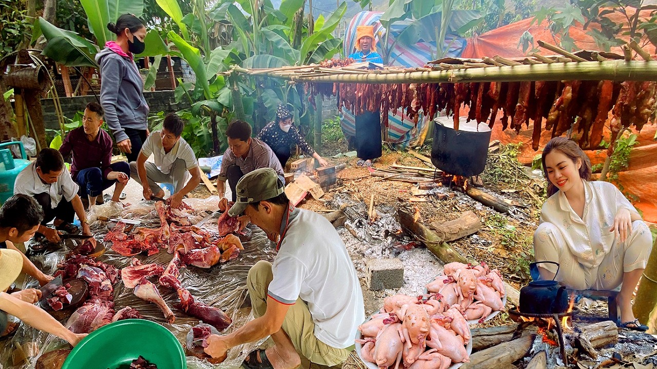 NGƯỜI THÁI MƯỜNG LÒ CHUẨN BỊ 