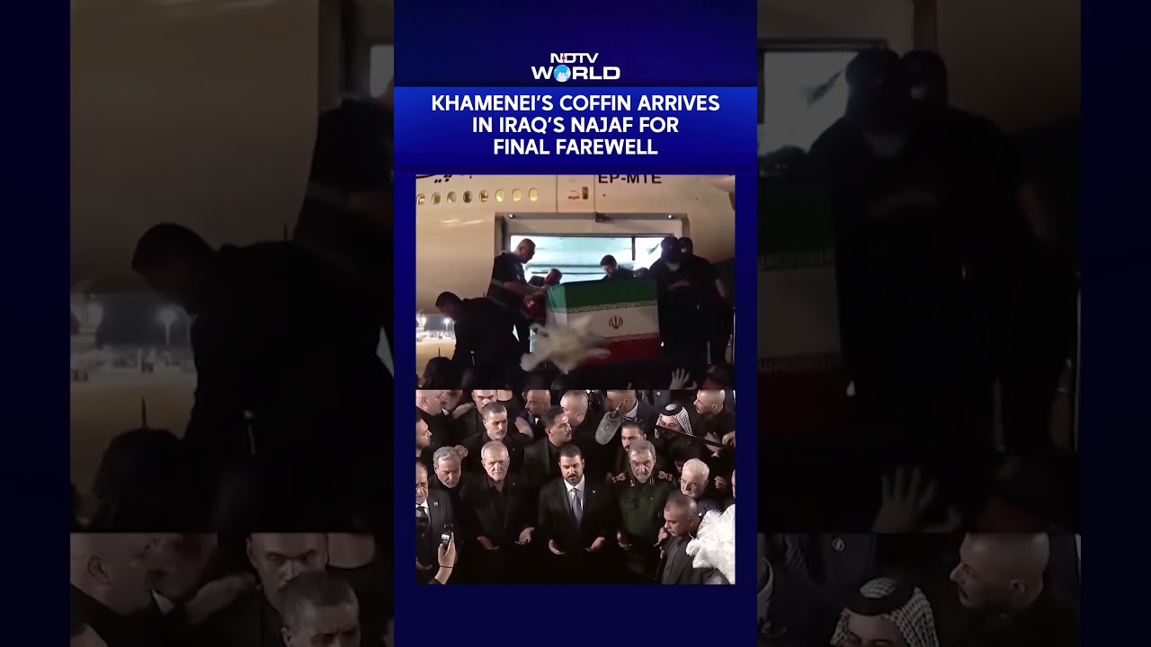Khamenei Funeral | Khamenei's Coffin Arrives In Iraq's Najaf For Final Farewell