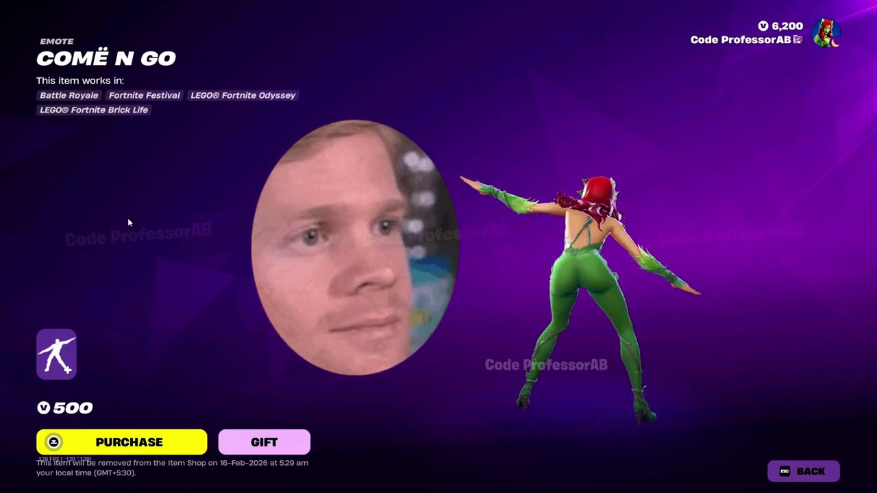 *New* Comë N Go Emote In Fortnite Item Shop Today! 🍑😜 Valentines Day Special 😱