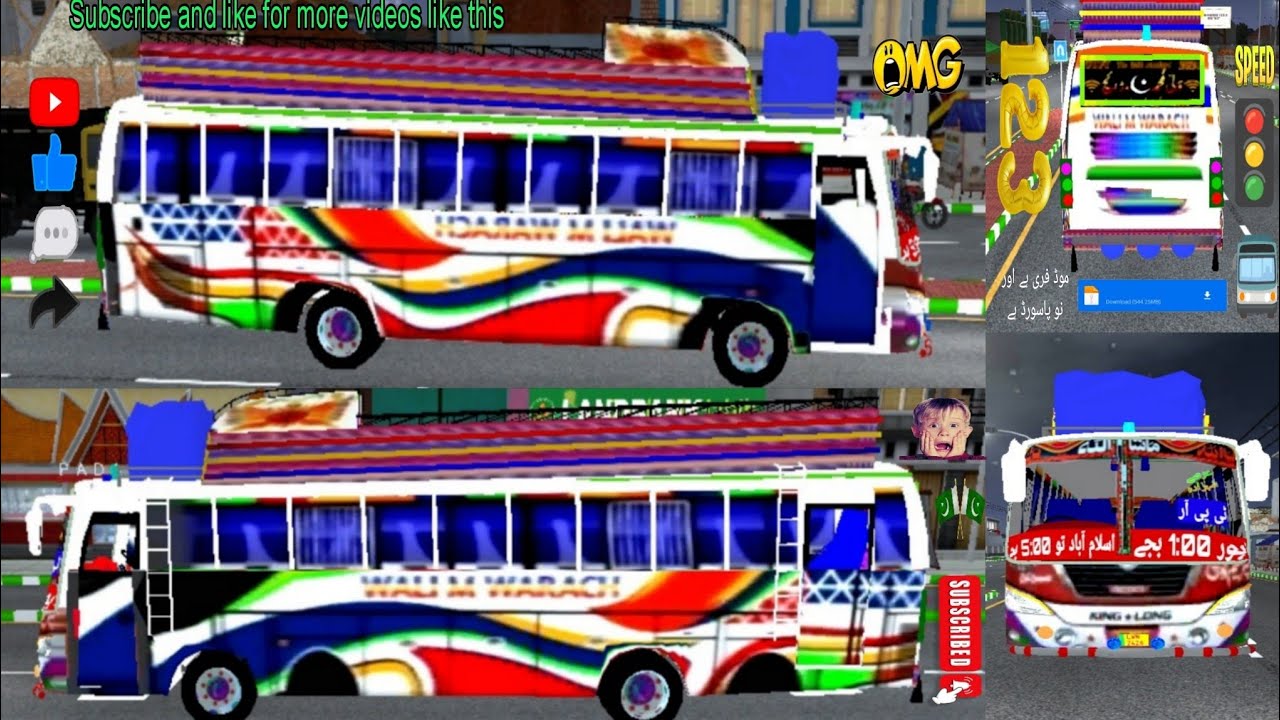 Bussid waraich bus mod download | bussid v3.7.1 mod download | waraich express mod+livery | bussid