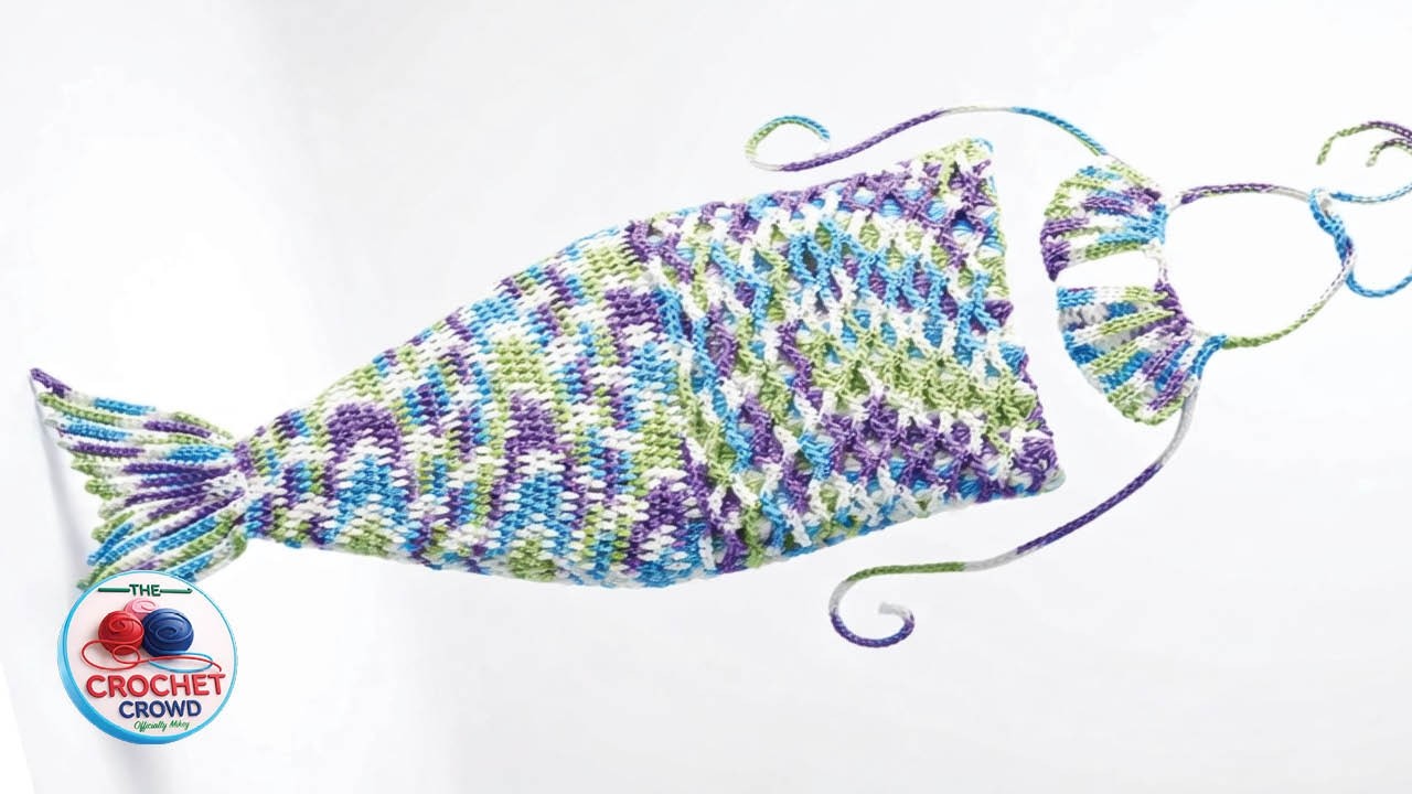How to Crochet Baby Mermaid Tail + Seashell Bra