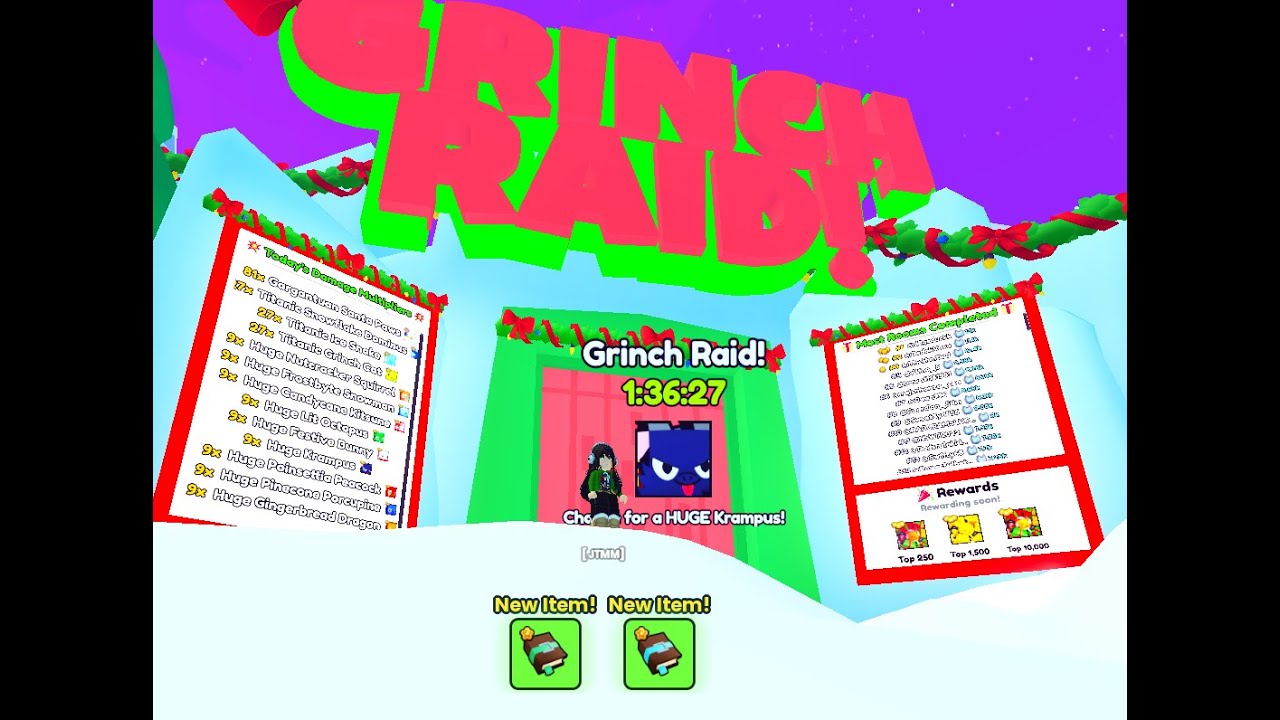 Grinch Raid Run Pet Simulator 99