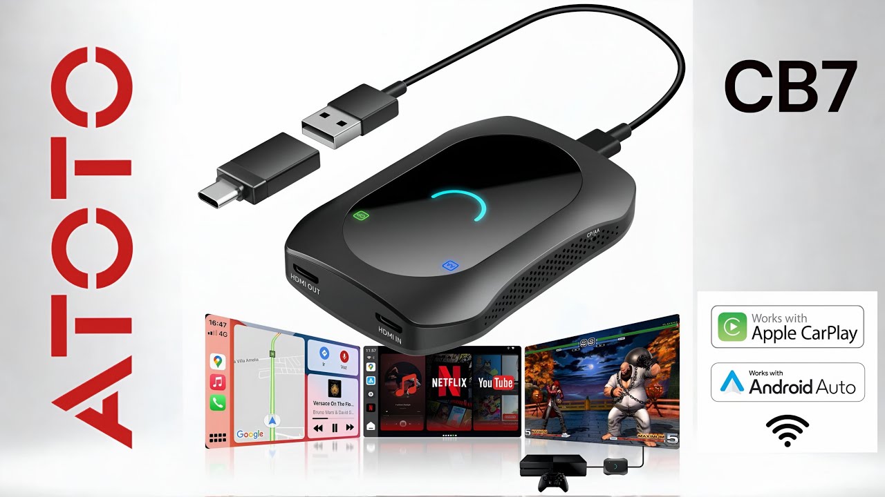 ATOTO CB7 &ndash; Беспроводная поддержка CarPlay, Android Auto и HDMI вход/выход (Отзыв и тест)