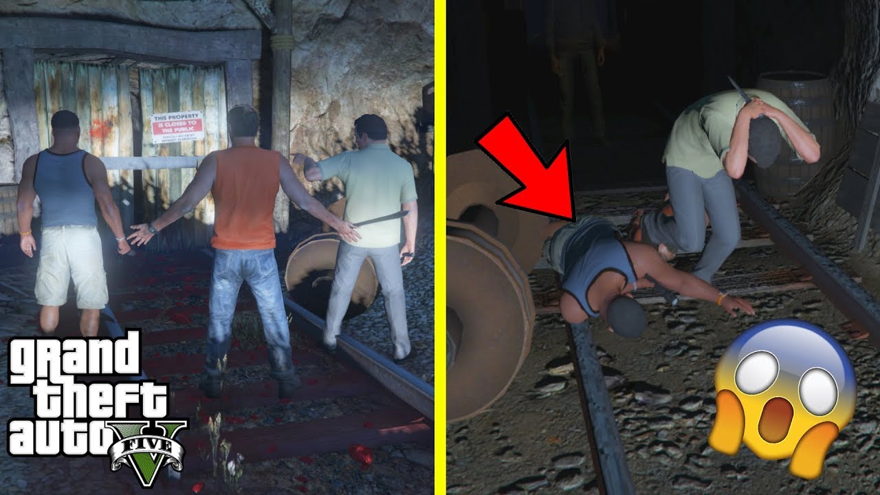 GTA 5 - SOMETHING CAUGHT US in The Scary HAUNTED MINESHAFT