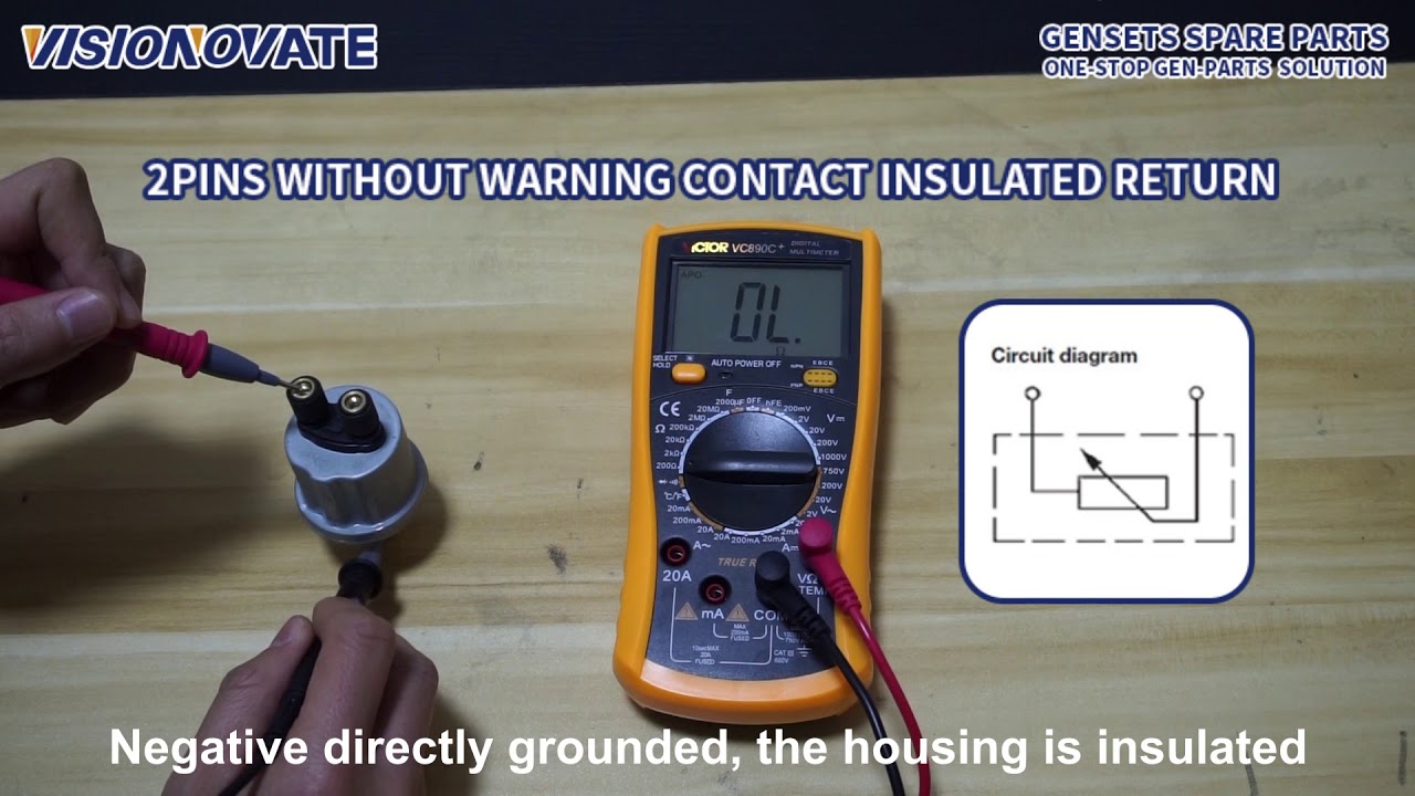 Oil pressure sensor insulation and non-insulation test
