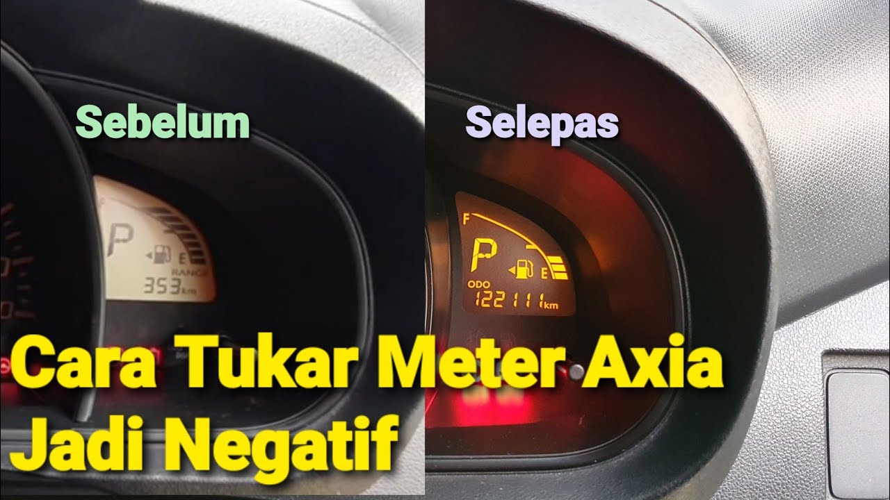 Cara Tukar Meter Jadi Negatif | Perodua Axia | On Caption Untuk Subtitle