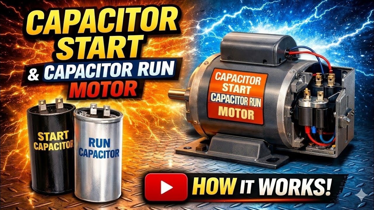 Capacitor Start Capacitor Run Motor | Capacitor Start Capacitor Run Motor Kya hoti h 