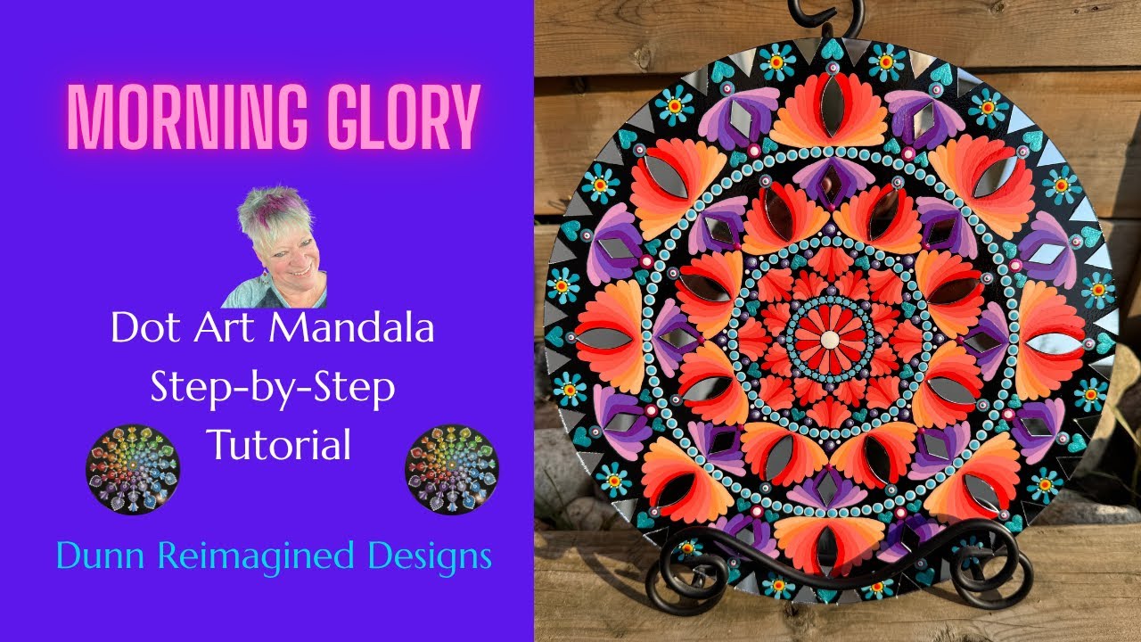 47- Morning Glory Dot Art Mandala Tutorial