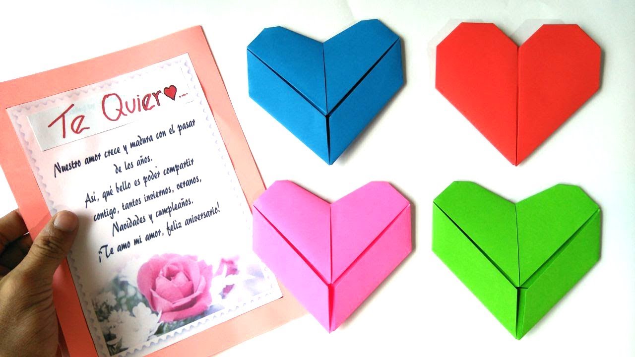 Cómo doblar tus cartas como un corazón - Fold your cards like a heart