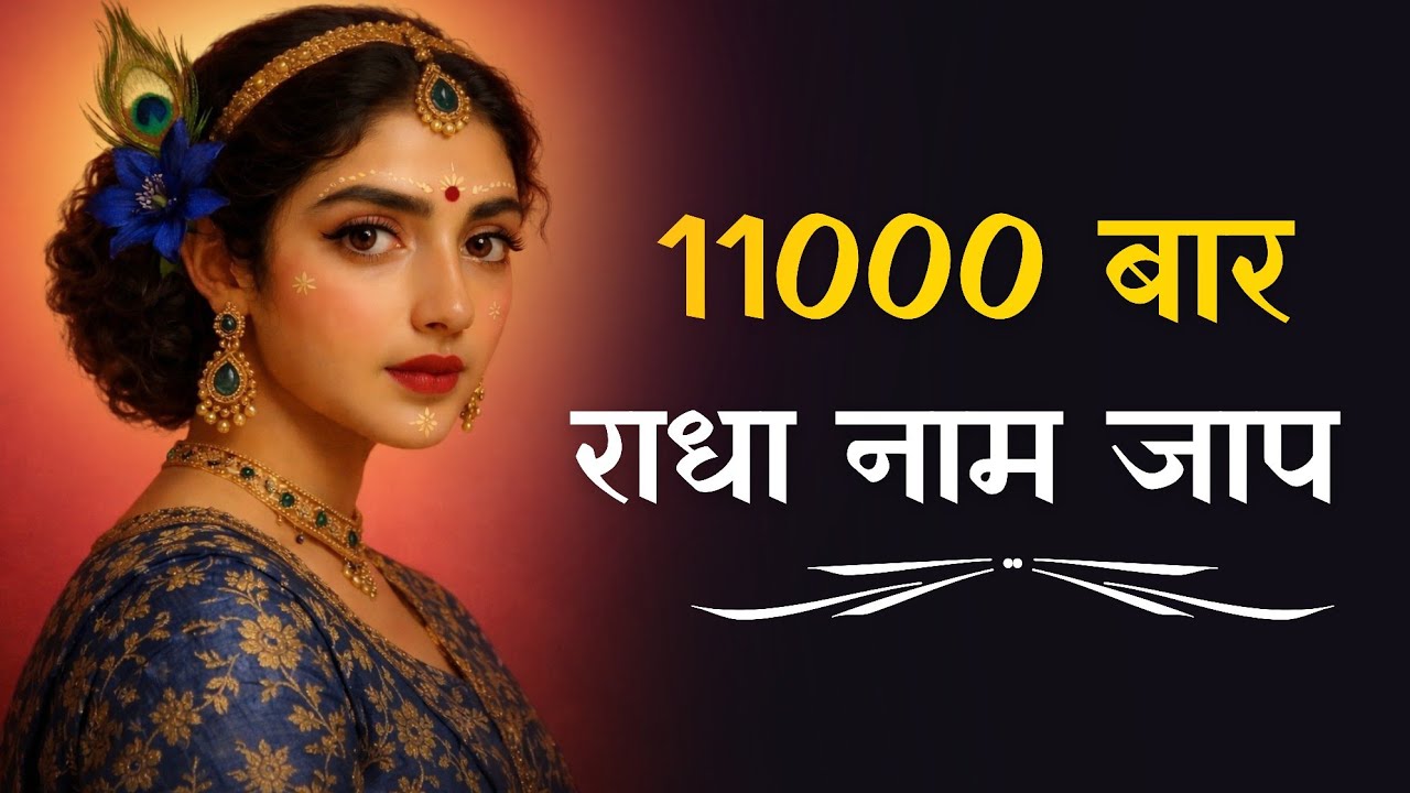 Radha Radha Jaap 11000 Times | Akhand Radha Naam Chanting for Peace, Positivity & Moksh