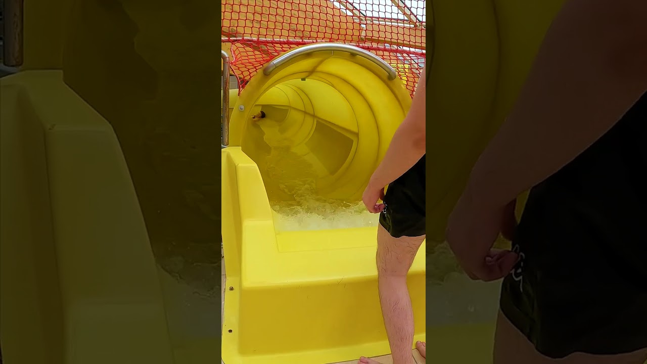 Yellow Slide at Aqua Palace WaterPark, Prague, Czech Republic #shorts